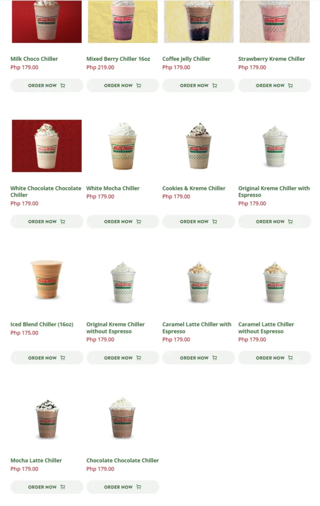 KRISPY KREME CHILLERS MENU WITH PRICES-philippinesmenu.