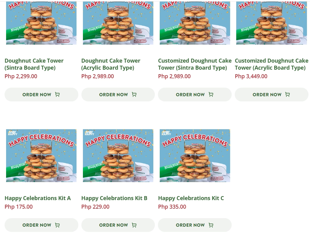 KRISPY KREME HAPPY CELEBRATIONS MENU WITH PRICES-philippinesmenu.