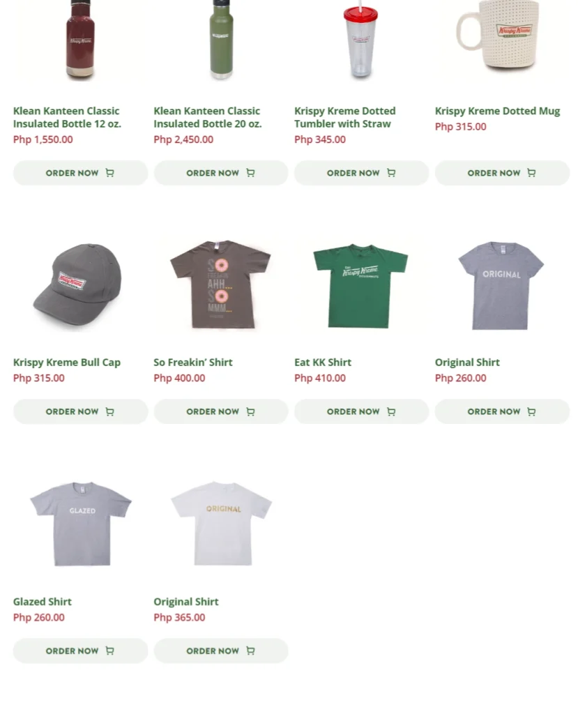 KRISPY KREME MERCHANDISE PRICES-philippinesmenu.