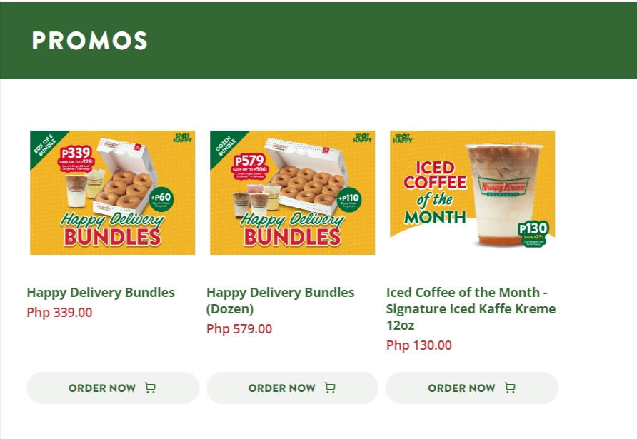 KRISPY KREME PROMOS PRICES- philippinesmenu