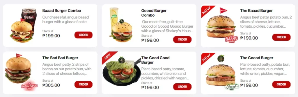 SHAKEY’S BURGERS MENU PRICES