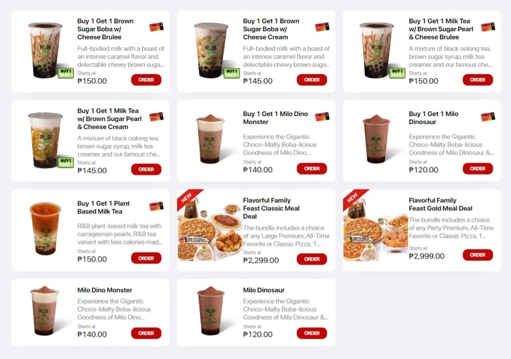 SHAKEY’S PROMOS MENU WITH PRICES