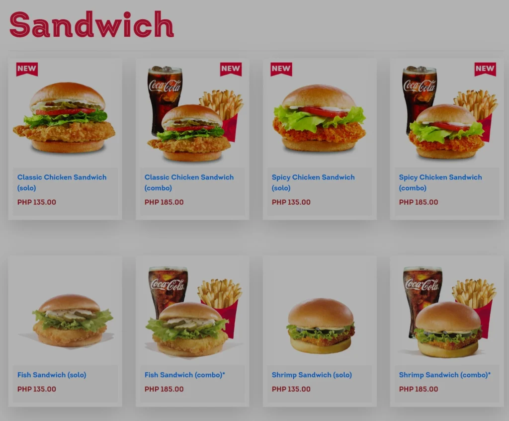 WENDY’S SANDWICH MENU PRICES-philippinesmenu.