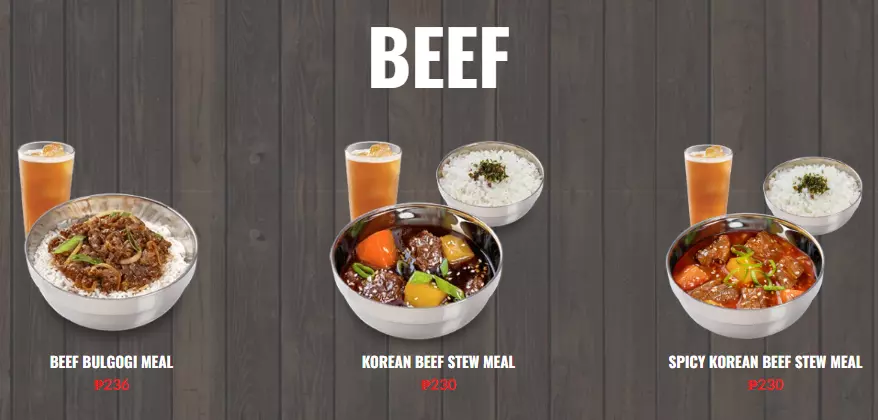 BONCHON BEEF MEALS MENU PRICES