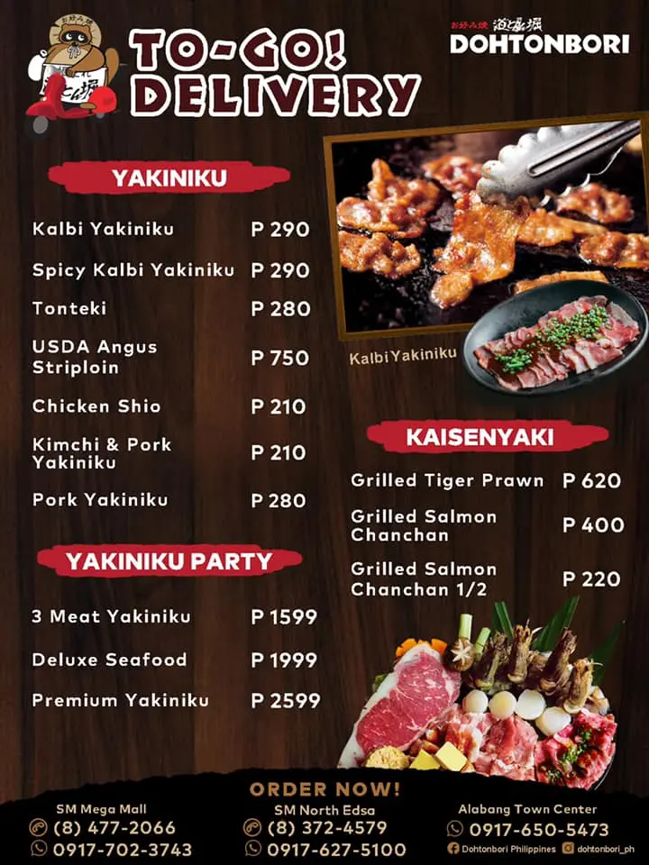 DOHTONBORI YAKINIKU PRICES