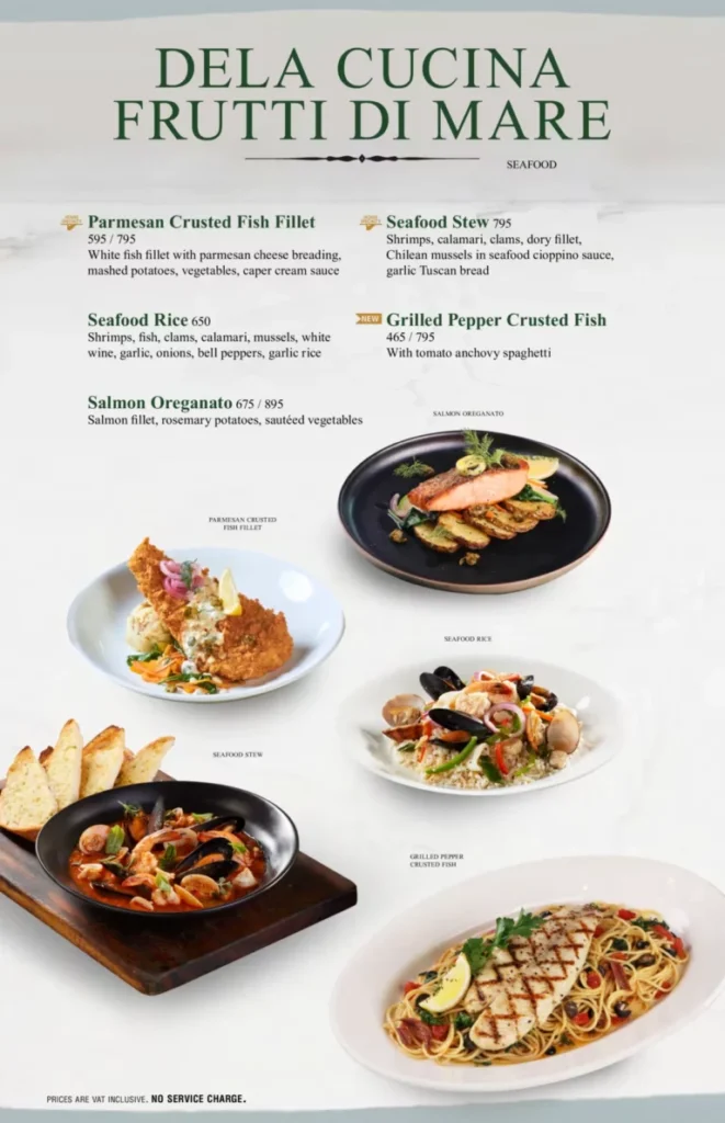 ITALIANNIS DELA CUCINA FRUTTI DI MARE PRICES