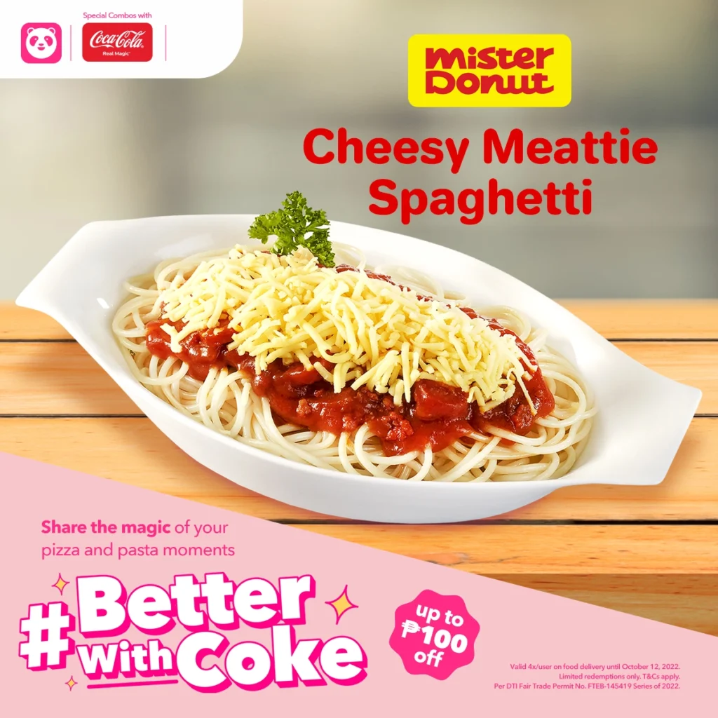 MISTER DONUT PASTA & Spaghetti PRICES.