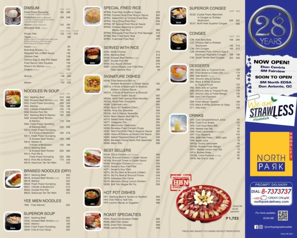 North Park Menu With Updated Prices Philippines 2024 - Menu-Infinity