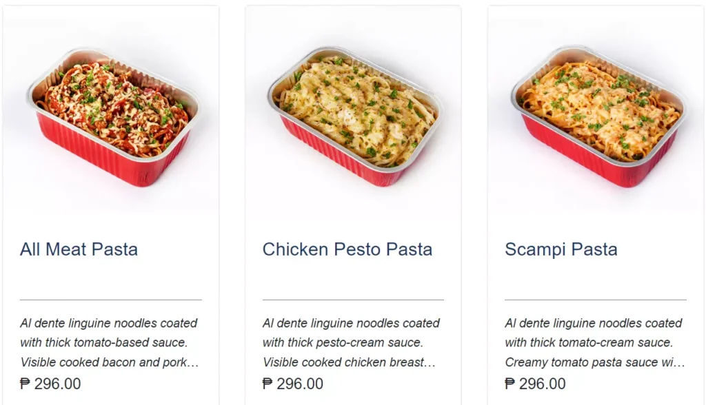 SNR PASTA PRICES
