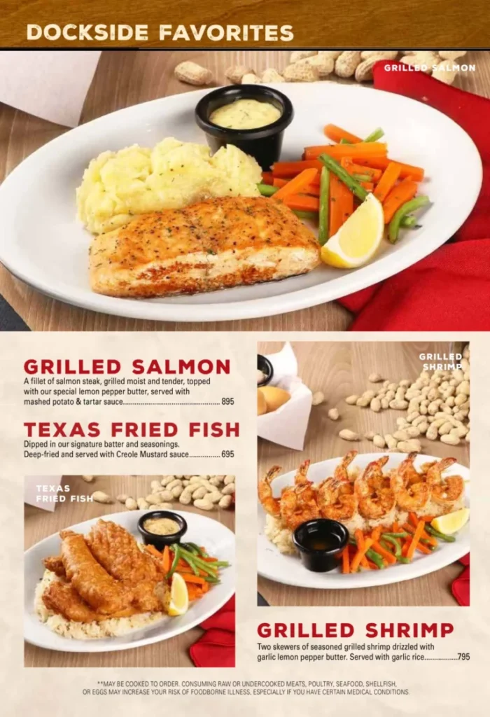 TEXAS ROADHOUSE DOCKSIDE FAVORITE MENU PRICES