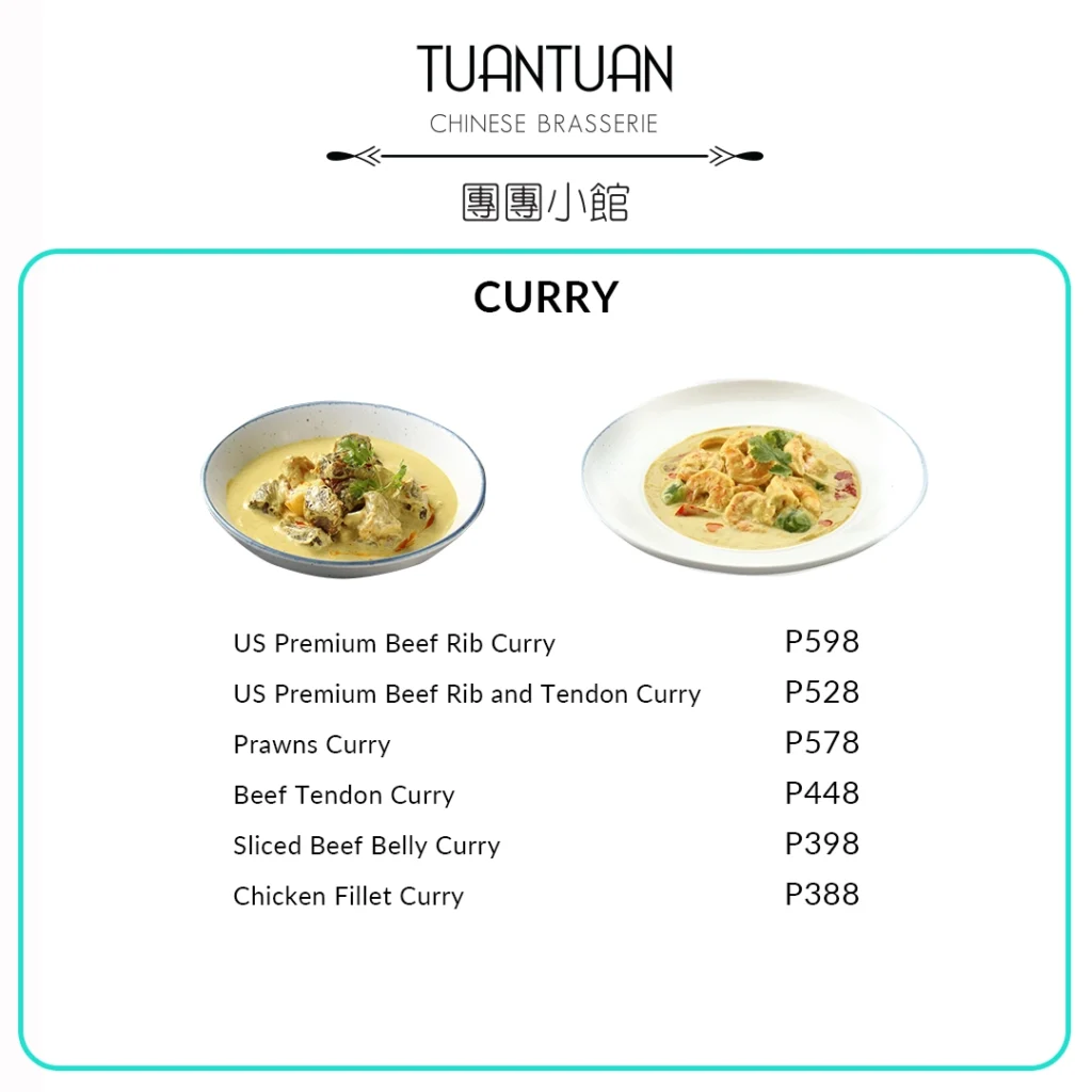 TUAN TUAN SIGNATURE CURRY MENU PRICES