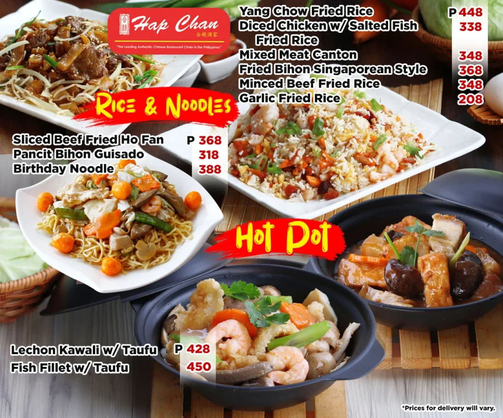 HAP CHAN RICE &NOODLES PRICES