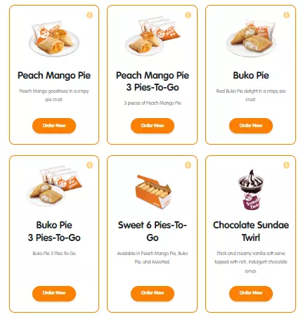 JOLLIBEE DESSERTS PRICES