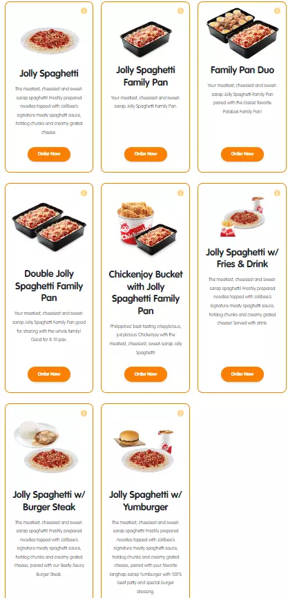 JOLLIBEE JOLLY SPAGHETTI PRICES