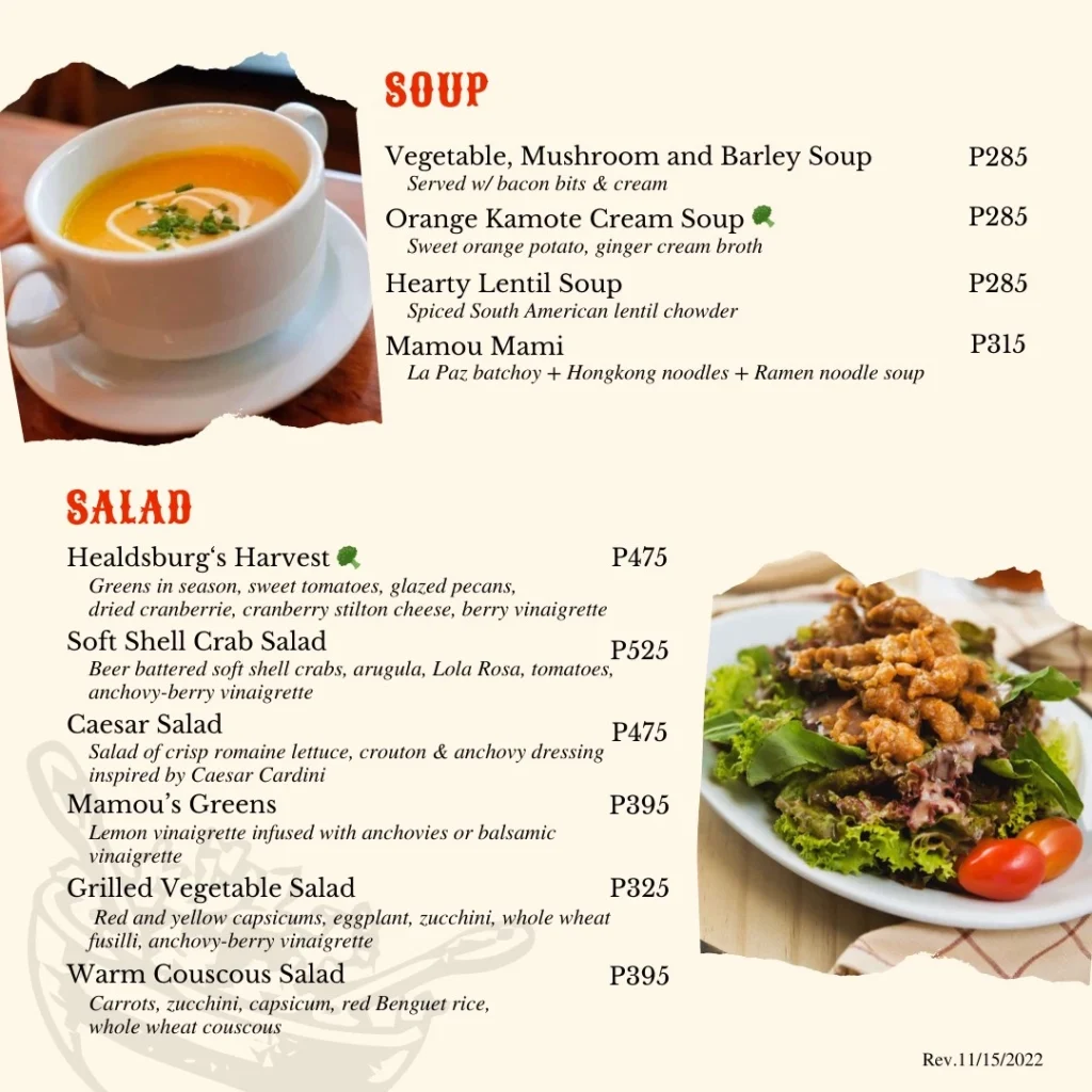 MAMOU SOUP PRICES