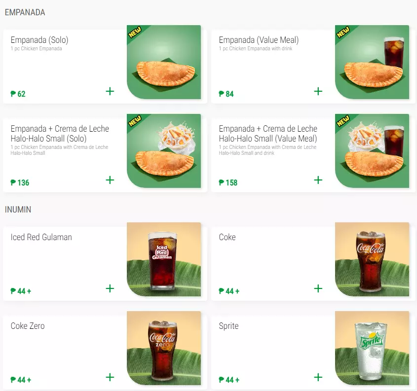 MANG INASAL EMPANADA PRICES