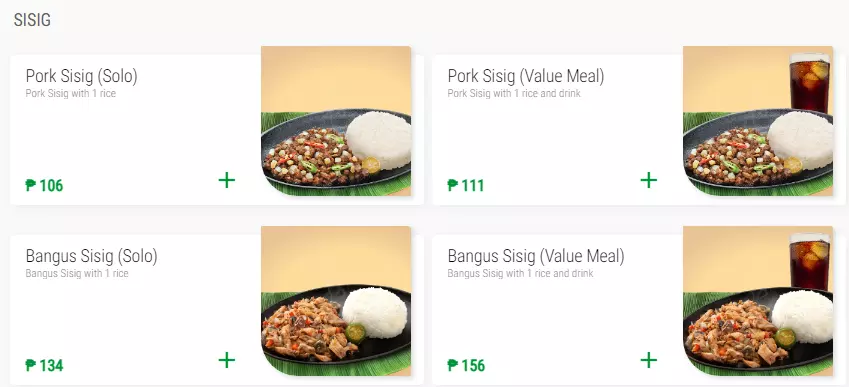 MANG INASAL SISIG MENU WITH PRICES