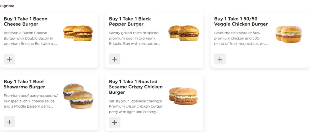 MINUTE BURGER PREMIUM BURGER PRICES
