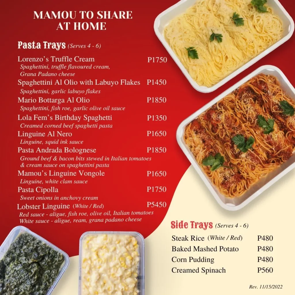 OUR FAVORITE ITEM OF MAMOU MENU