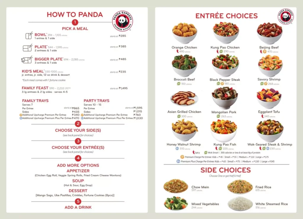 PANDA EXPRESS SIDES ALA CARTE PRICES
PANDA EXPRESS TRAYS MENU PRICES