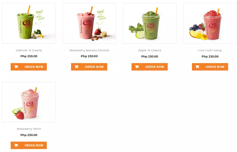 JAMBA JUICE PLANT-BASED SMOOTHIES MENU AND JAMBA JUICE CLASSIC SMOOTHIES PRICES