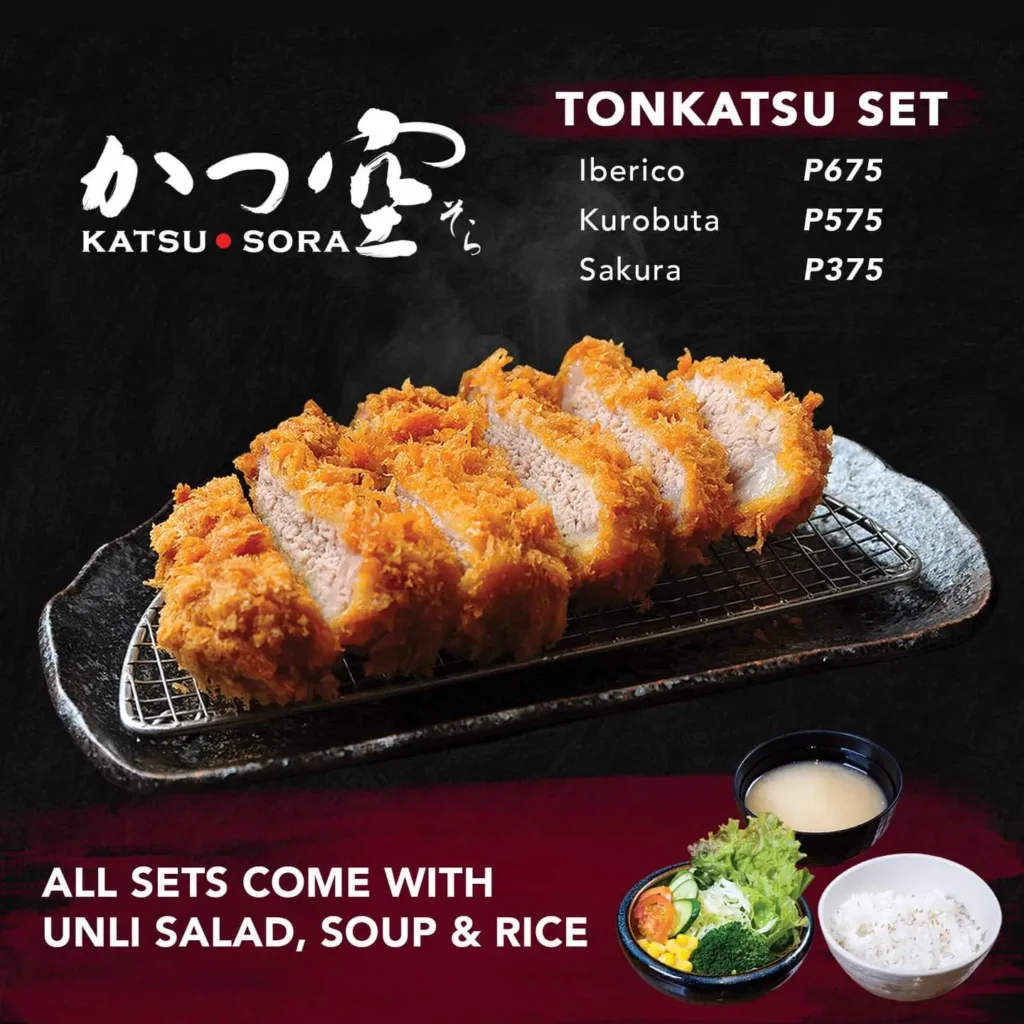 KATSU SORA MAINS MENU WITH PRICES