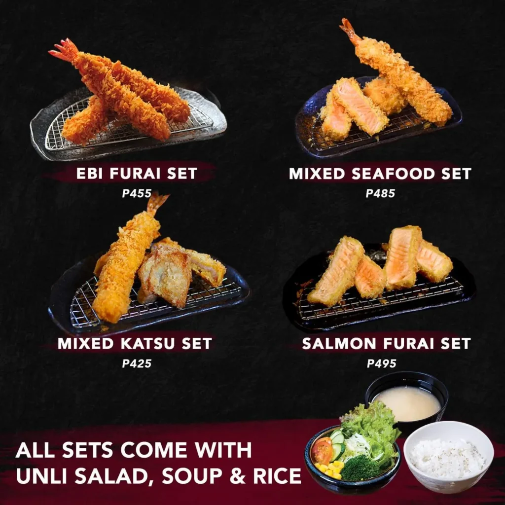 KATSU SORA MAINS MENU WITH PRICES