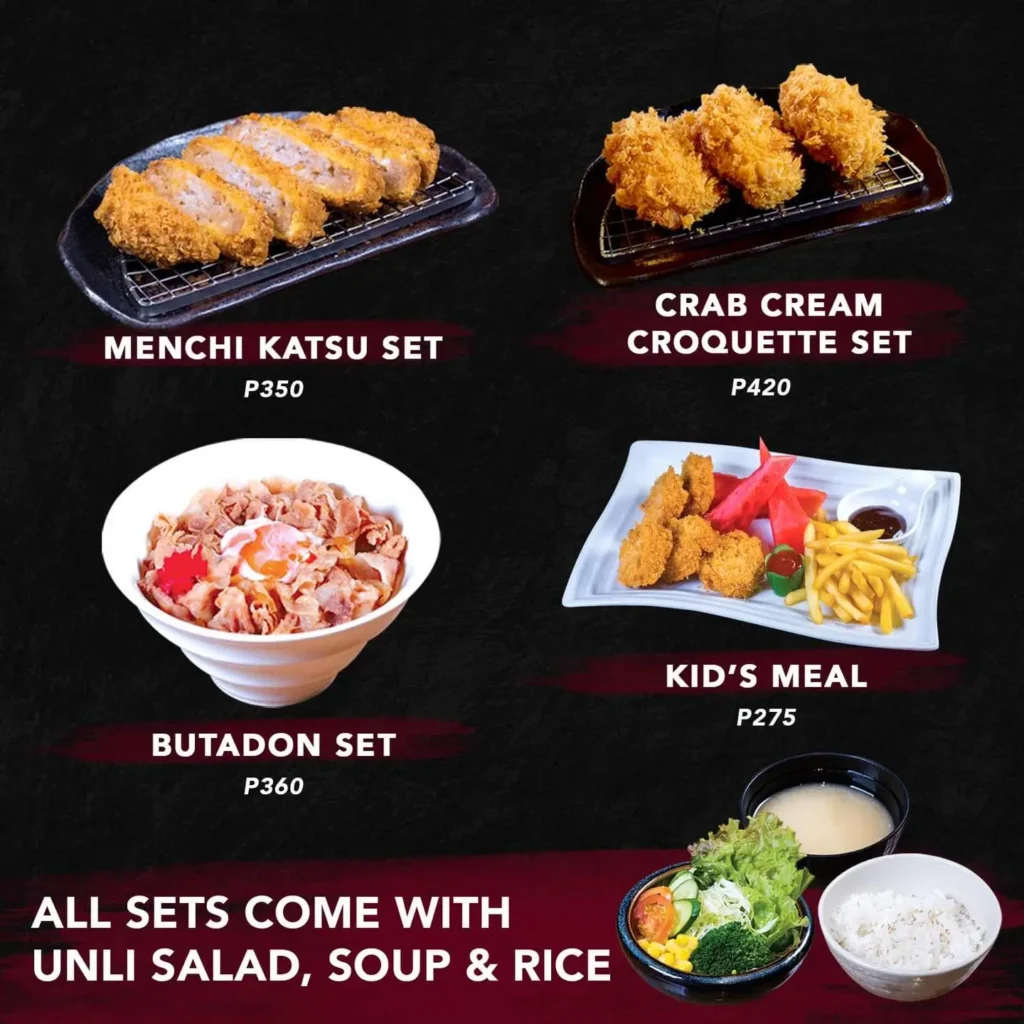 KATSU SORA MENU KATSU CURRY SET PRICES