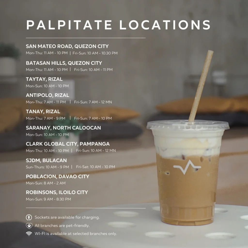 Palpitate Coffee Menu With Updated Prices Philippines 2024 - Menu-Infinity