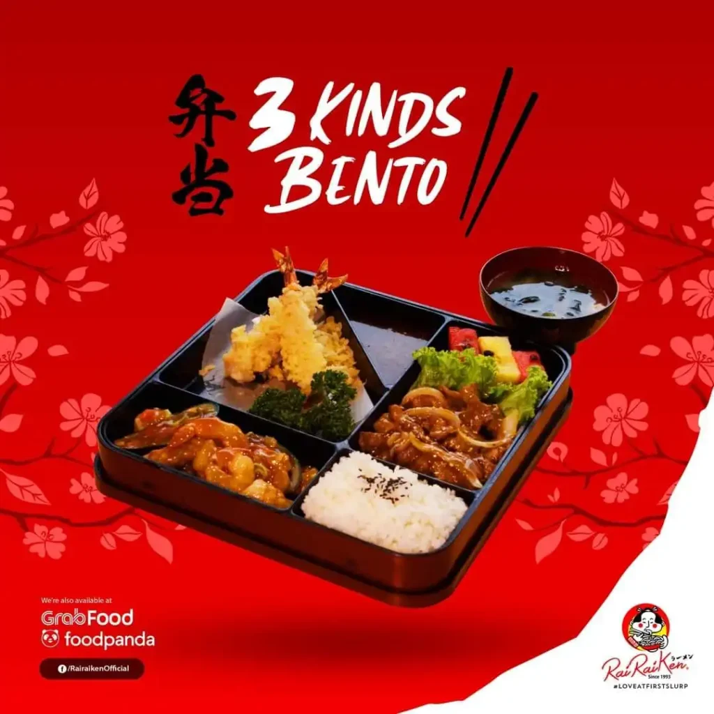 RAIRAIKEN BENTO MENU WITH PRICES