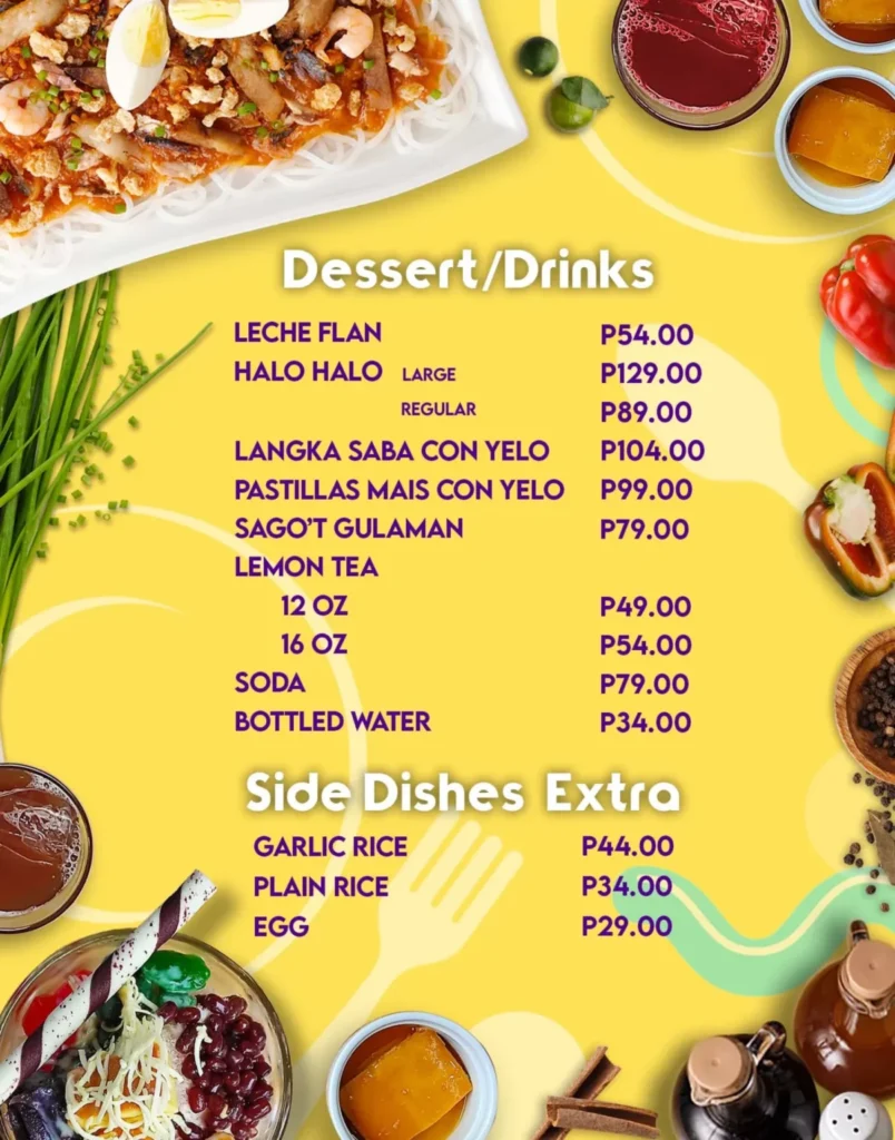 GOODAH DESSERT & DRINKS PRICES GOODAH SIDES DISHES PRICES