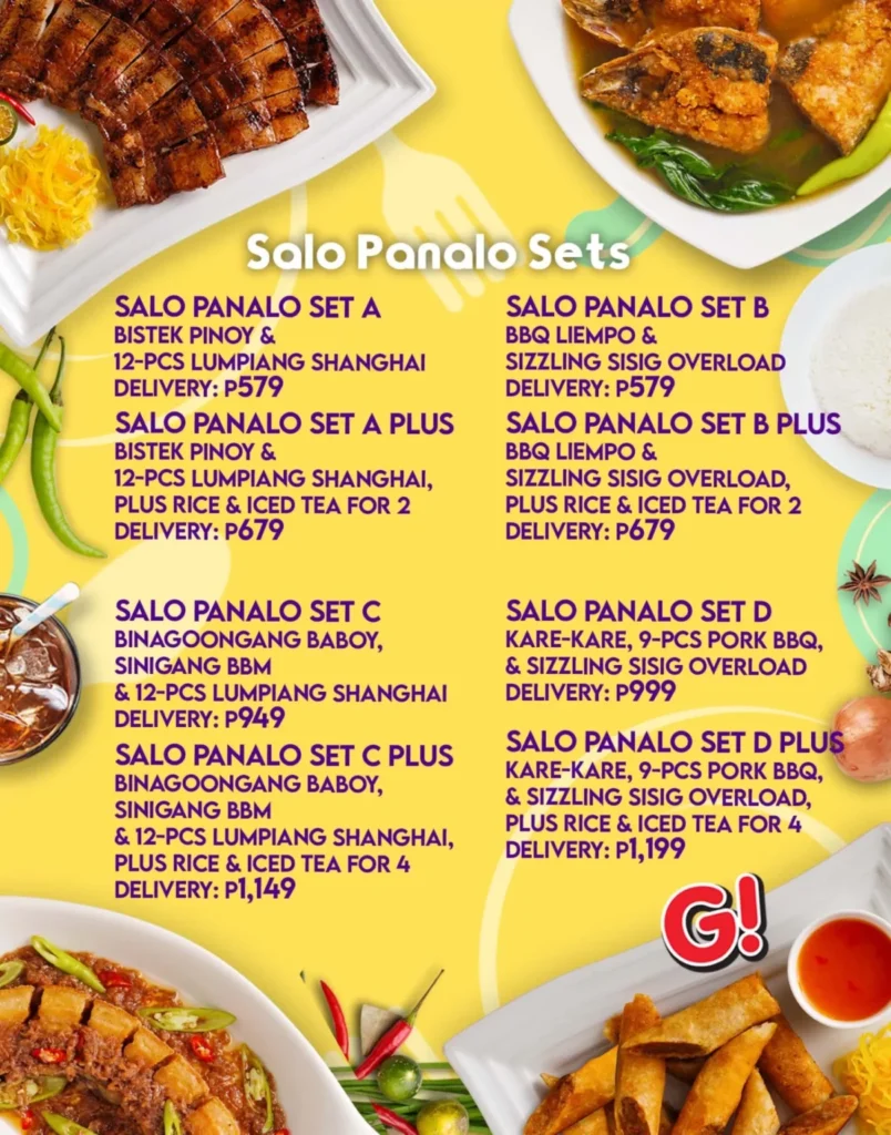 GOODAH SALO PANALO SETS MENU PRICES