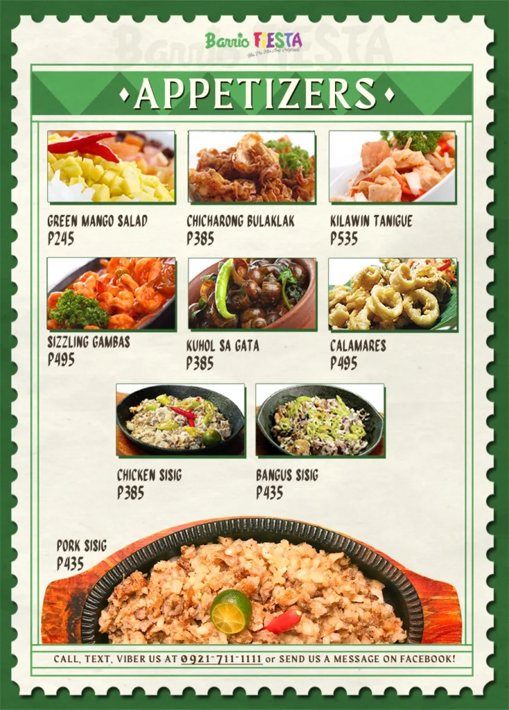 Barrio Fiesta Menu With Updated Prices Philippines 2024 - Menu-Infinity