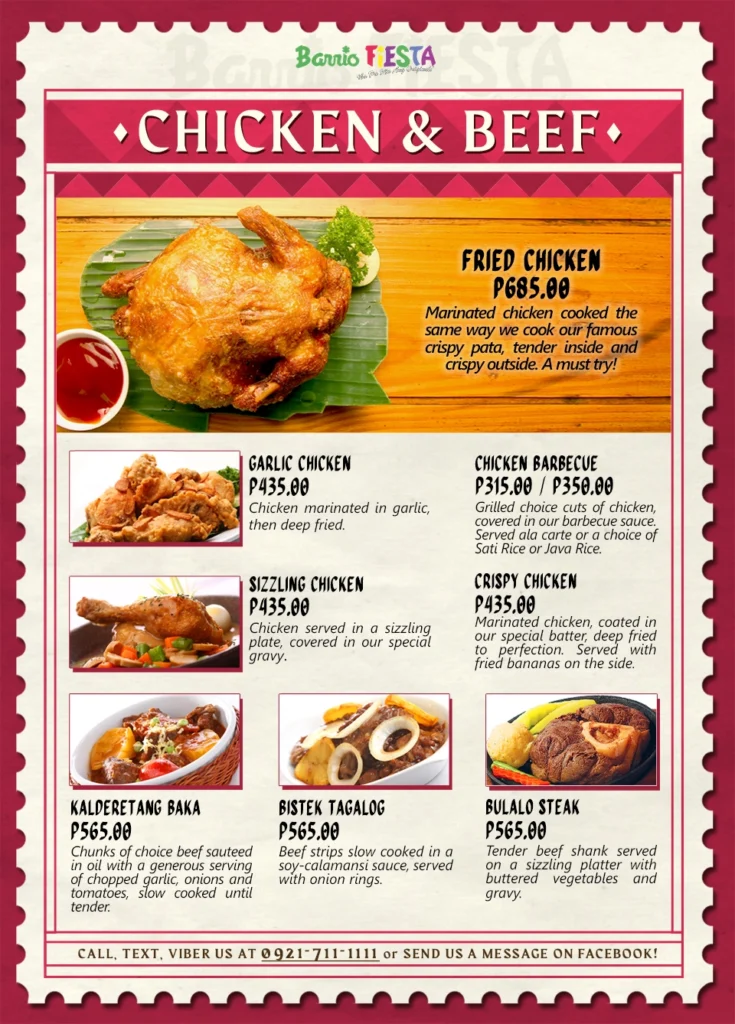 Barrio Fiesta Menu With Updated Prices Philippines 2024 - Menu-Infinity