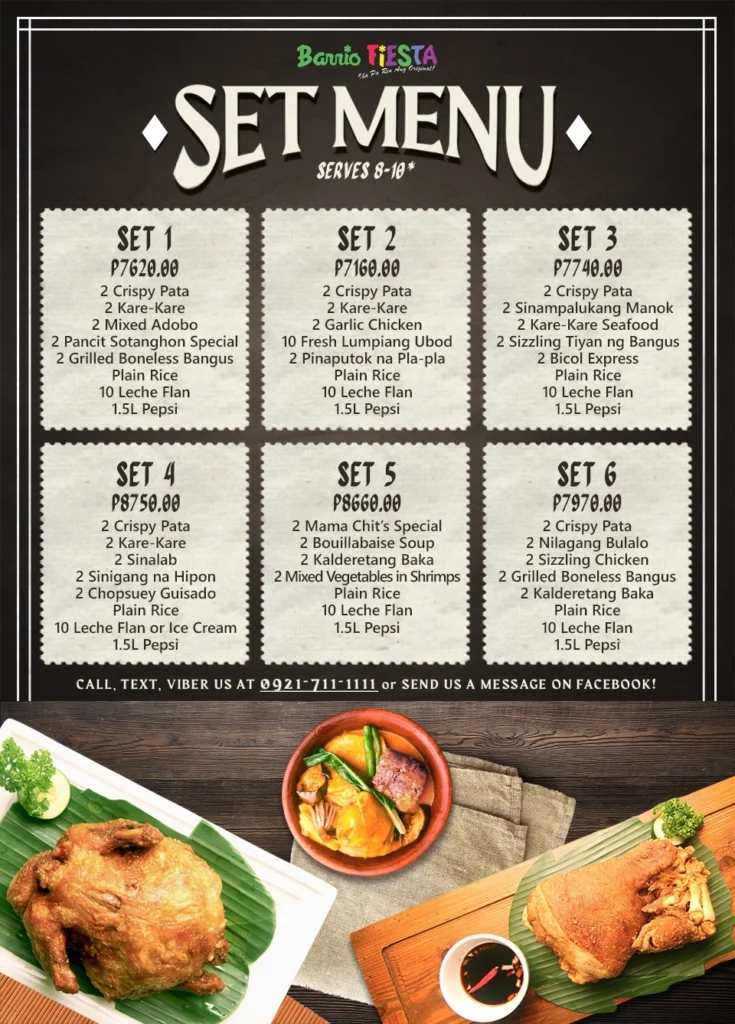 Barrio Fiesta Menu With Updated Prices Philippines 2024 - Menu-Infinity