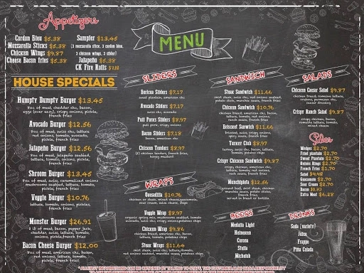 BIG DADDY’S STARTERS MENU WITH PRICES