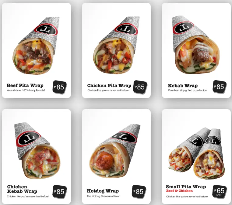 TURKS PITA WRAPS PRICES