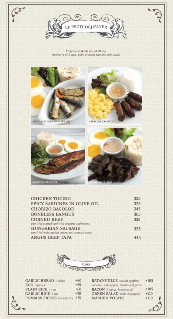 LATEST La Creperie MENU PRICE LIST philippines