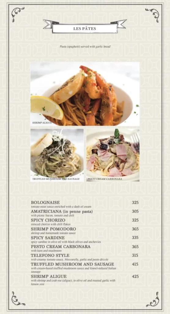 LATEST La Creperie MENU PRICE LIST philippines